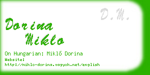 dorina miklo business card